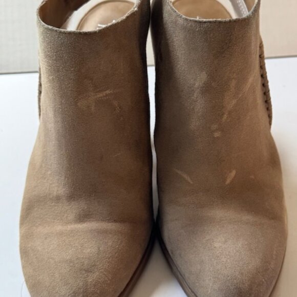 American Rag Suede Ankle Booties Slingback Heeled Casual Tan Shoes - size 8 - Picture 2 of 4